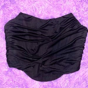 Strapless Crop Corset Black